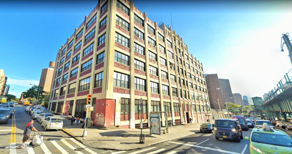 A view of the corner of the Nash building from across the street