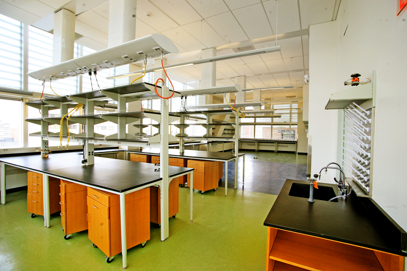 Northwest Corner Building interior, laboratories for interdisciplinary research in chemistry, physics, engineering and biology