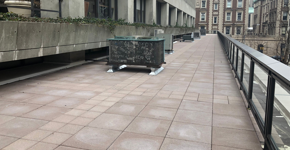 The renovated portion of the northern part of Ancell Plaza