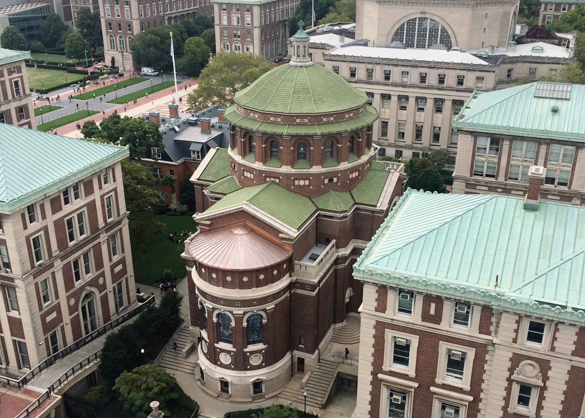 Aerial view of St. Paul's Chapel