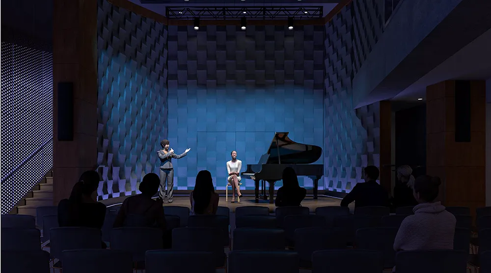 Pianist on stage