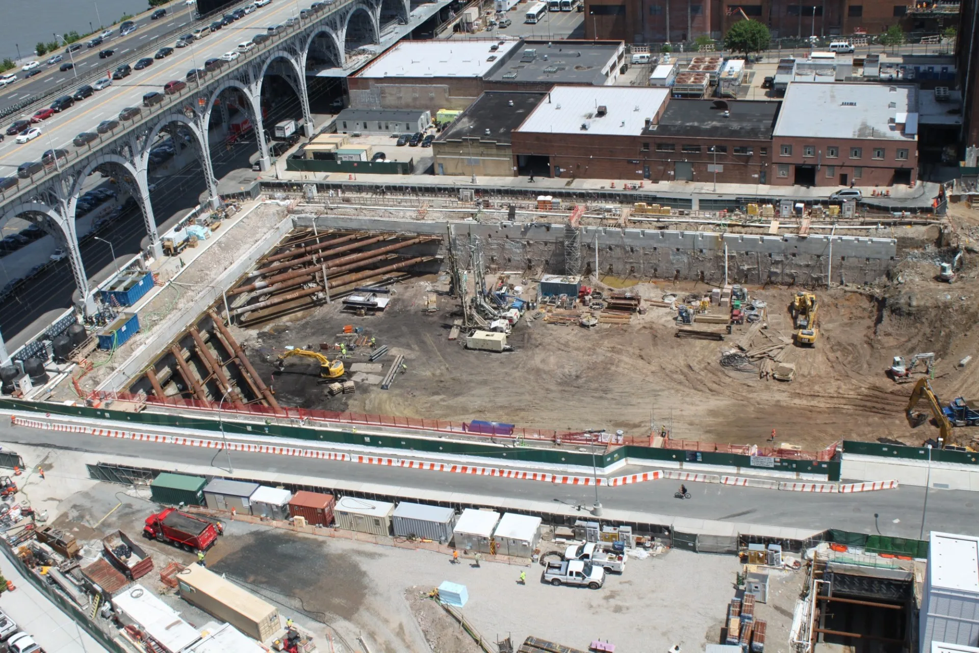 Construction on the phase 2 below grade foundation to support the future Columbia Business School buildings and expansion of the Central Energy Plant.