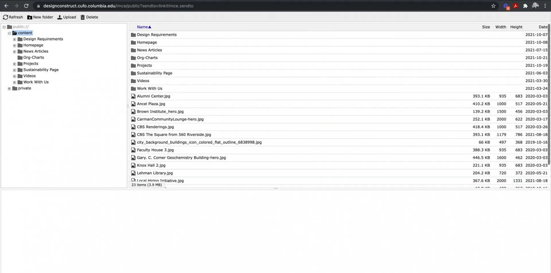 screenshot of file upload window